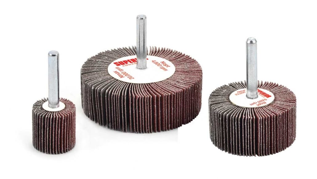 Picture of Superior Abrasives 3/8 X 3/8 X 1/8 120G Mini Flap Wheel Wheel Flap